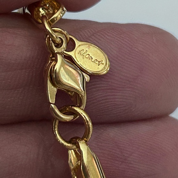 Vintage Monet Twisted Gold Necklace - Picture 2 of 3